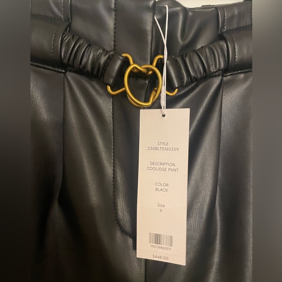 NWT Veronica Beard Vegan Leather Pants - Picture 9 of 9